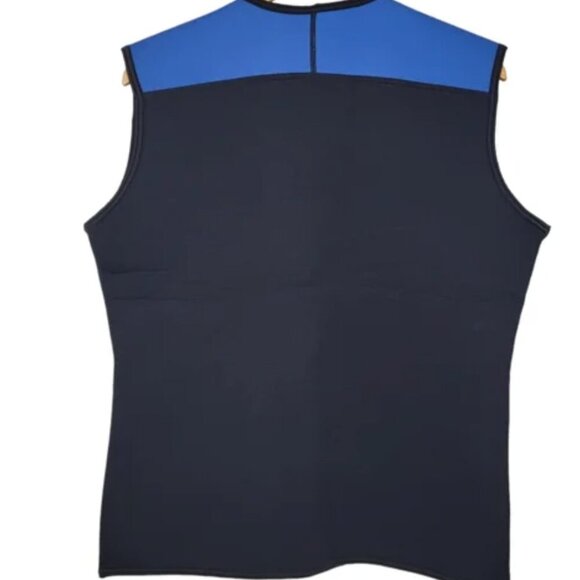 Lemorecn Diving Vest Wetsuit Top Vest Neoprene 3mm Zipper Black Blue XXL - Picture 4 of 4